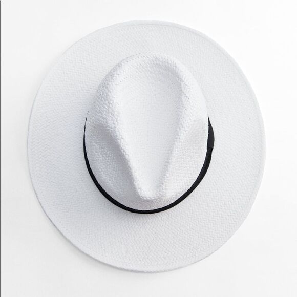 ZARA WHITE HAT WITH BAND - Picture 3 of 4